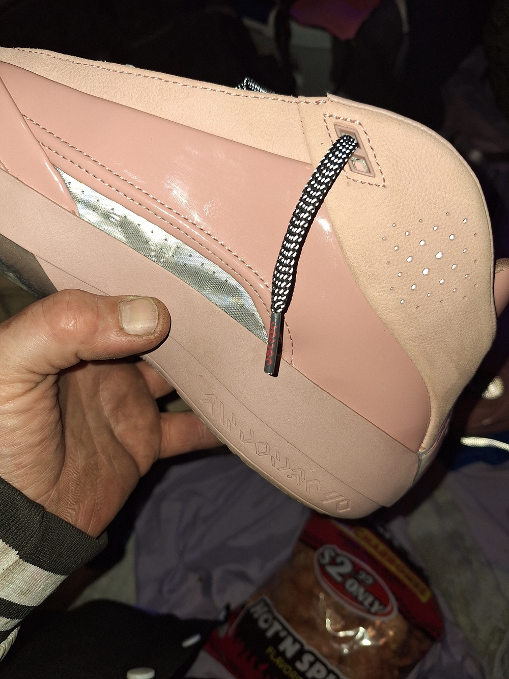 Jordan 40 Sneaker in Dusty Rose with Metallic Silver Accent